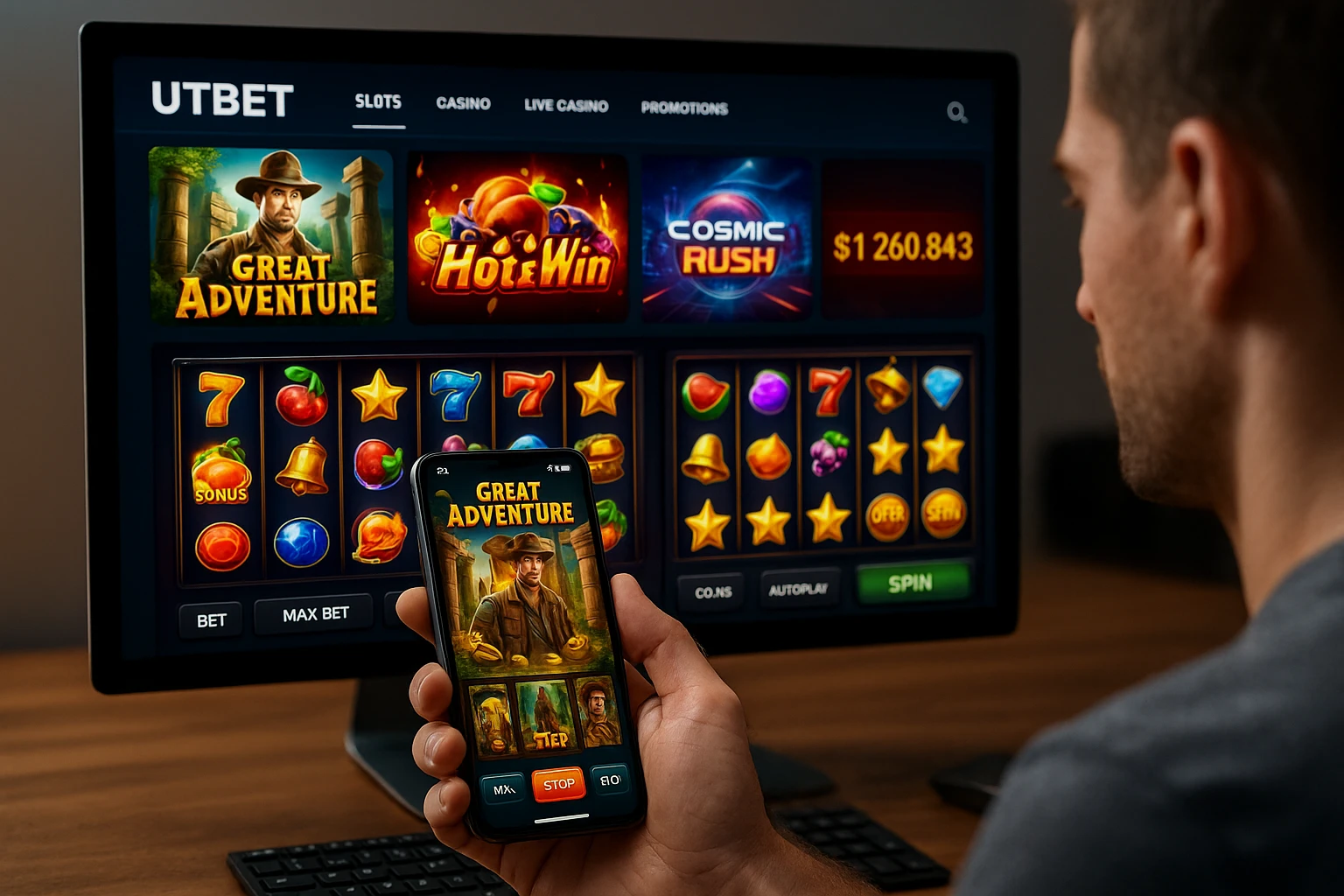 Explore o mundo das slot machines no UTBET Casino